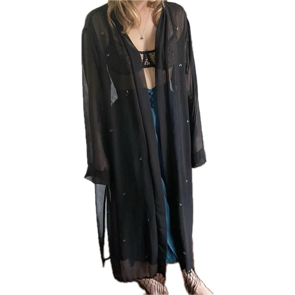 Vintage Slip Duster Kimono Cardigan - Picture 1 of 4